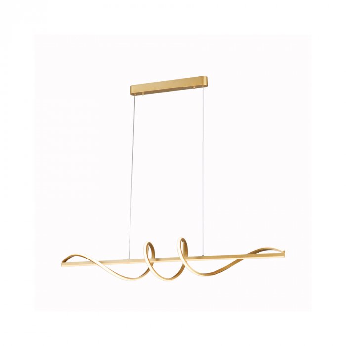 PENDENTE LED 3000K 63W BIVOLT 20X100CM METAL DOURADO - SINDORA