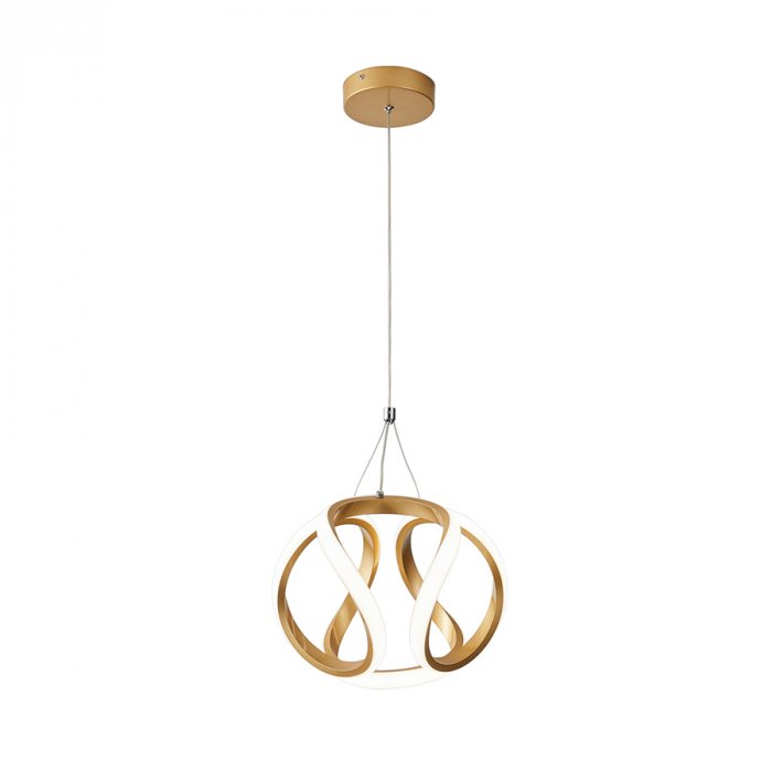 PENDENTE LED MULTITEMPERATURA 35W BIVOLT Ø25CM ALUMÍNIO DOURADO
